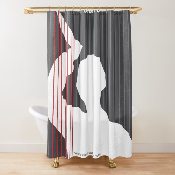 "No185 Psycho minimal movie poster " Shower Curtain for Sale by