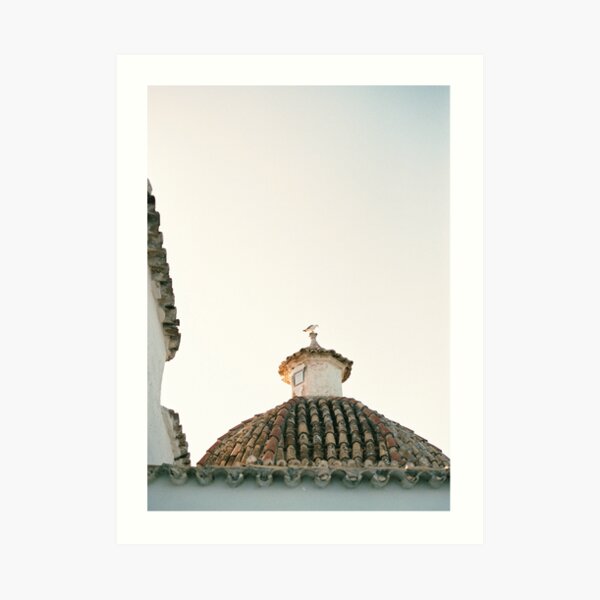 Travel photography “Ibiza Sunset rooftop” | Modern wall art pastel poster spain Art Print