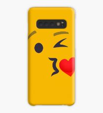 Funda/vinilo para Samsung Galaxy emoji: cara que sopla un beso