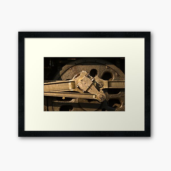 Wheel & gear detail, 3801 Framed Art Print