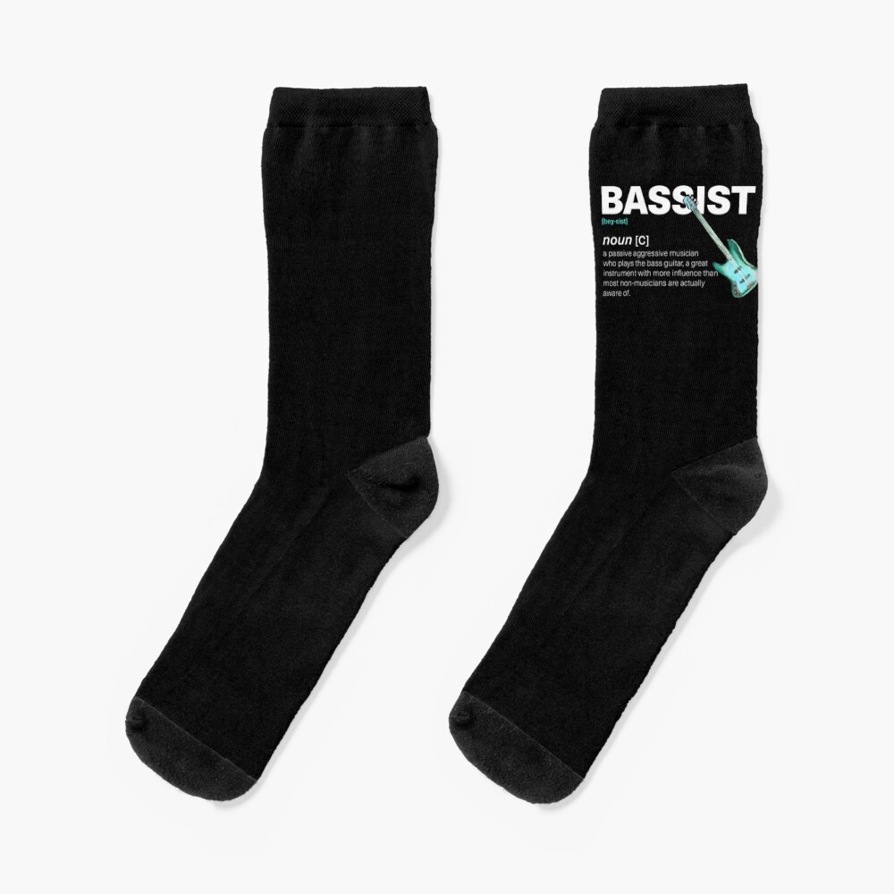 "Bassist Definition Dictionary" Socks for Sale by RAWWR Redbubble