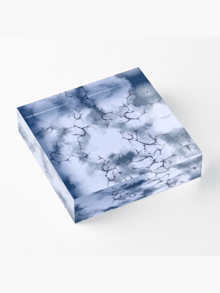 Alternate view of dark lightning flashes in the clouds around the eye of the storm Acrylic Block