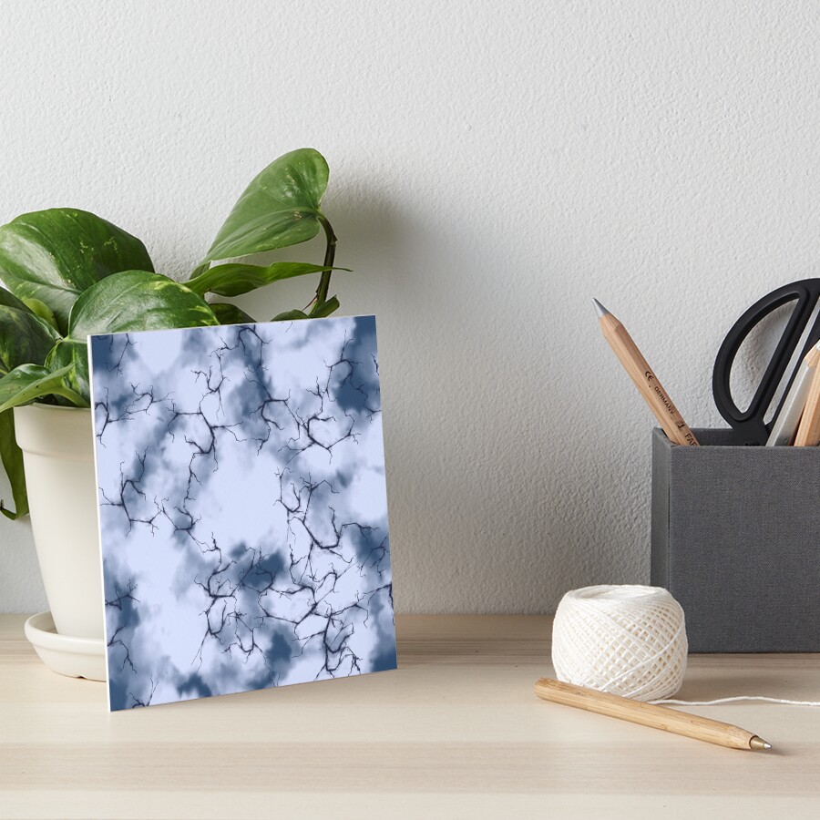 dark lightning flashes in the clouds around the eye of the storm Art Board Print
