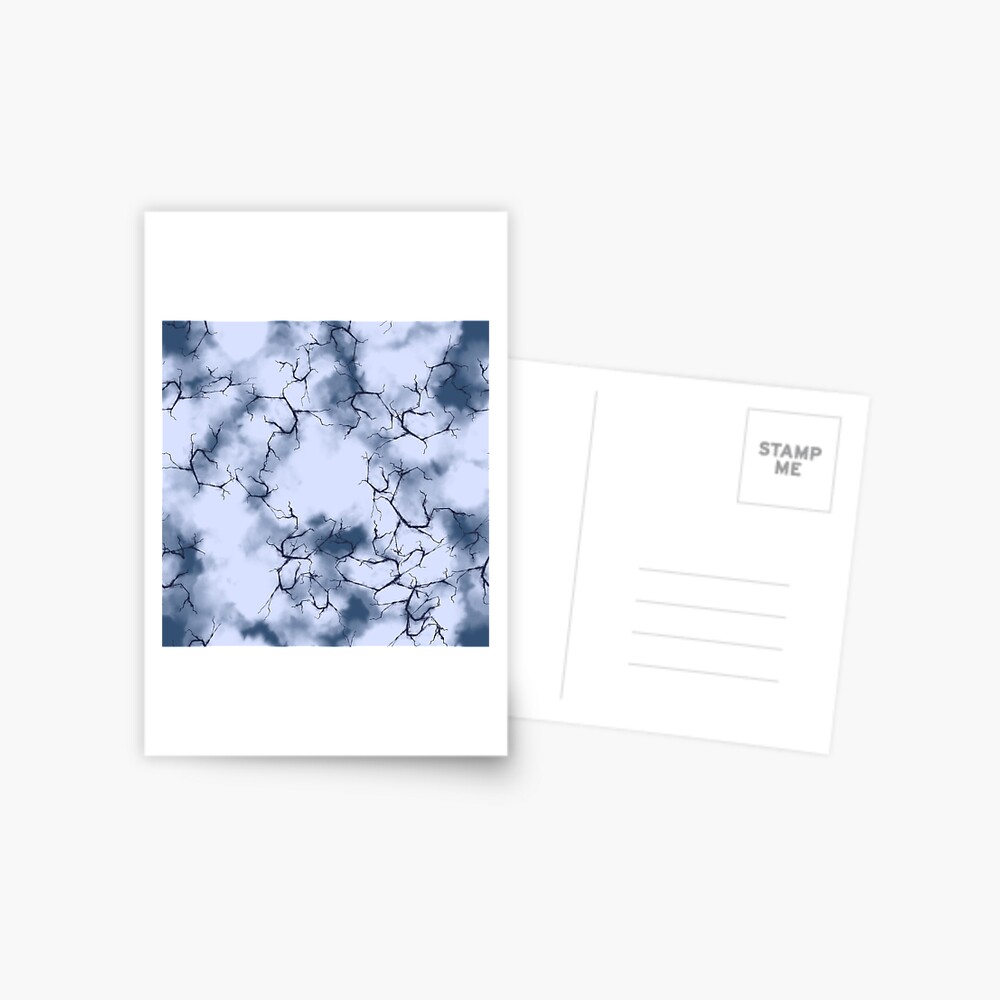 dark lightning flashes in the clouds around the eye of the storm Postcard