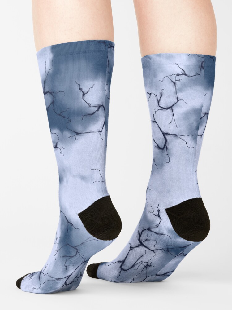 Alternate view of dark lightning flashes in the clouds around the eye of the storm Socks