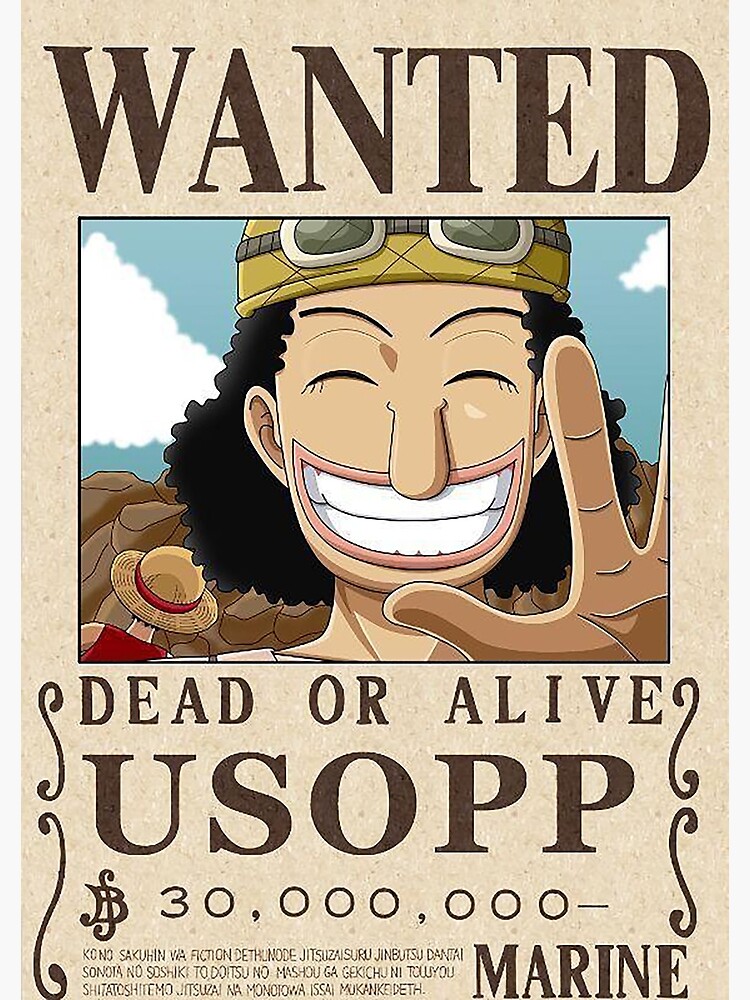 "Usopp Wanted - One Piece" Poster by Lilzer99 | Redbubble