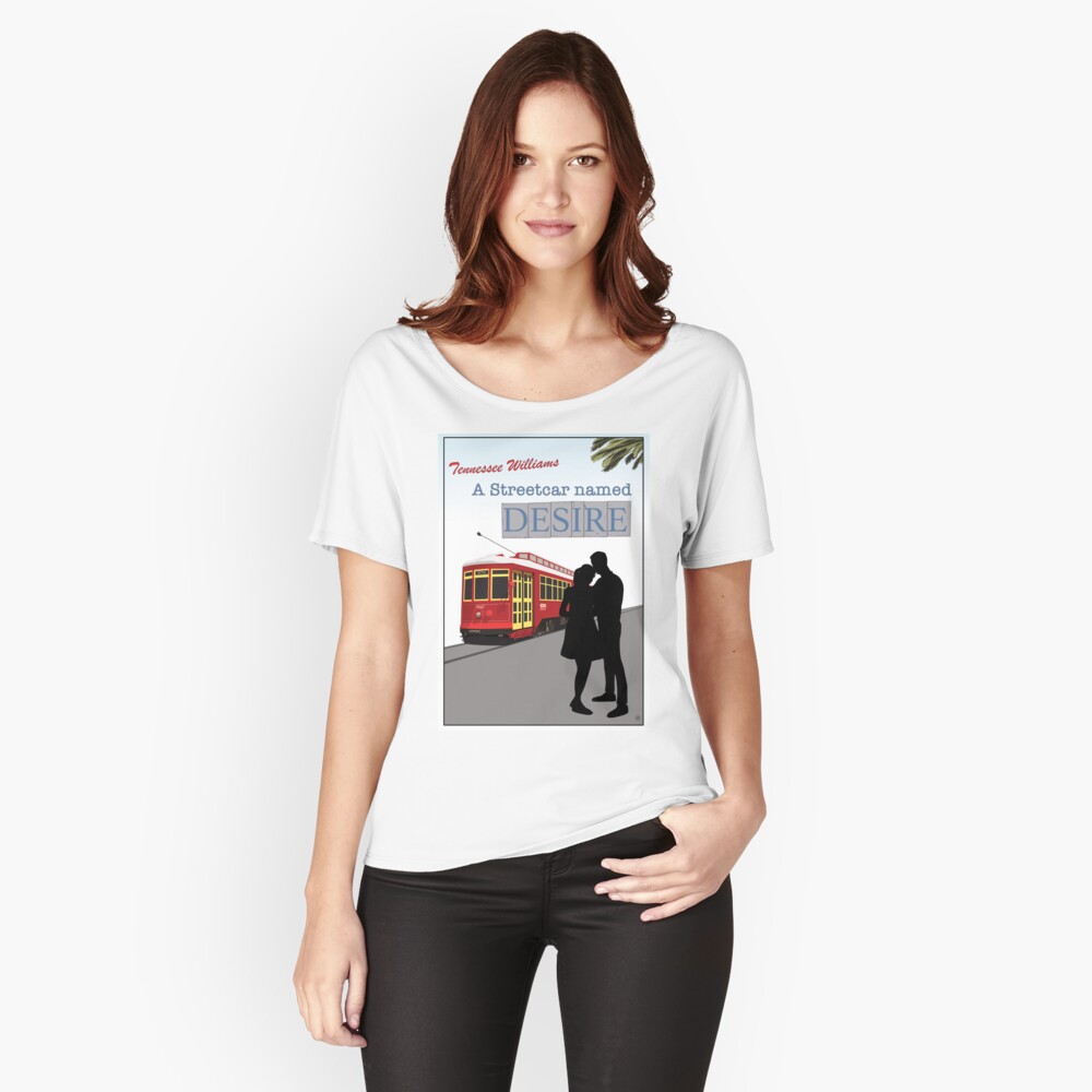 Women's T-Shirts [Out of Print] Tennessee Williams / A Streetcar Named Desire Relaxed Fit Tee (Black) (Womens) A Streetcar Named Desire — Out of Print