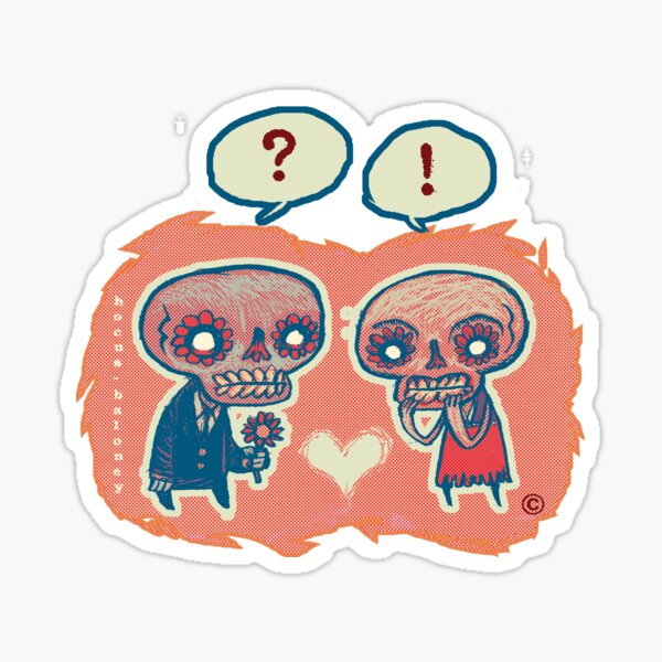 Love Skulls Sticker