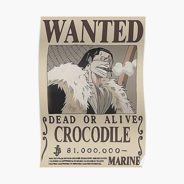 Crocodile Wanted - One Piece Poster