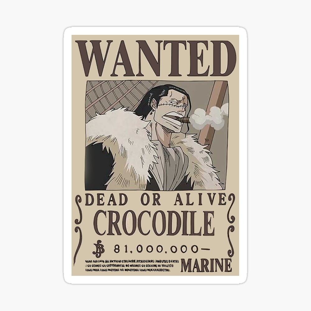 Crocodile Wanted One Piece Poster By Lilzer99 Redbubble