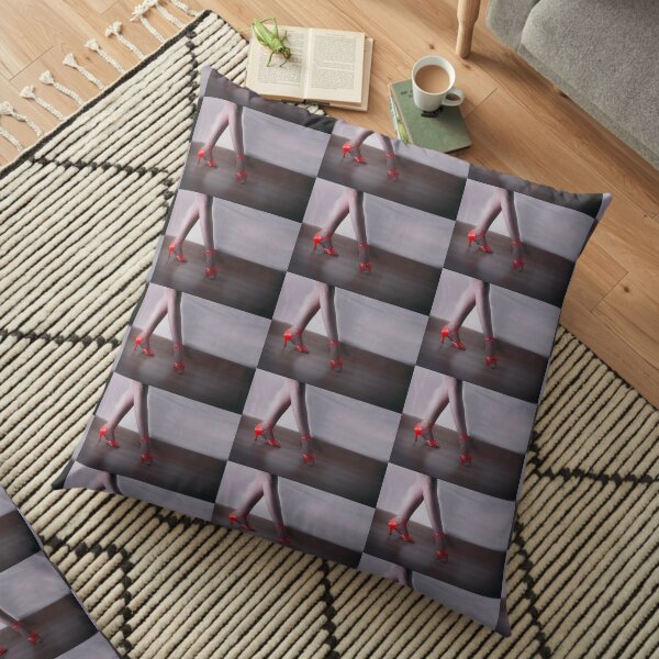 Red dancing shoes Floor Pillow
