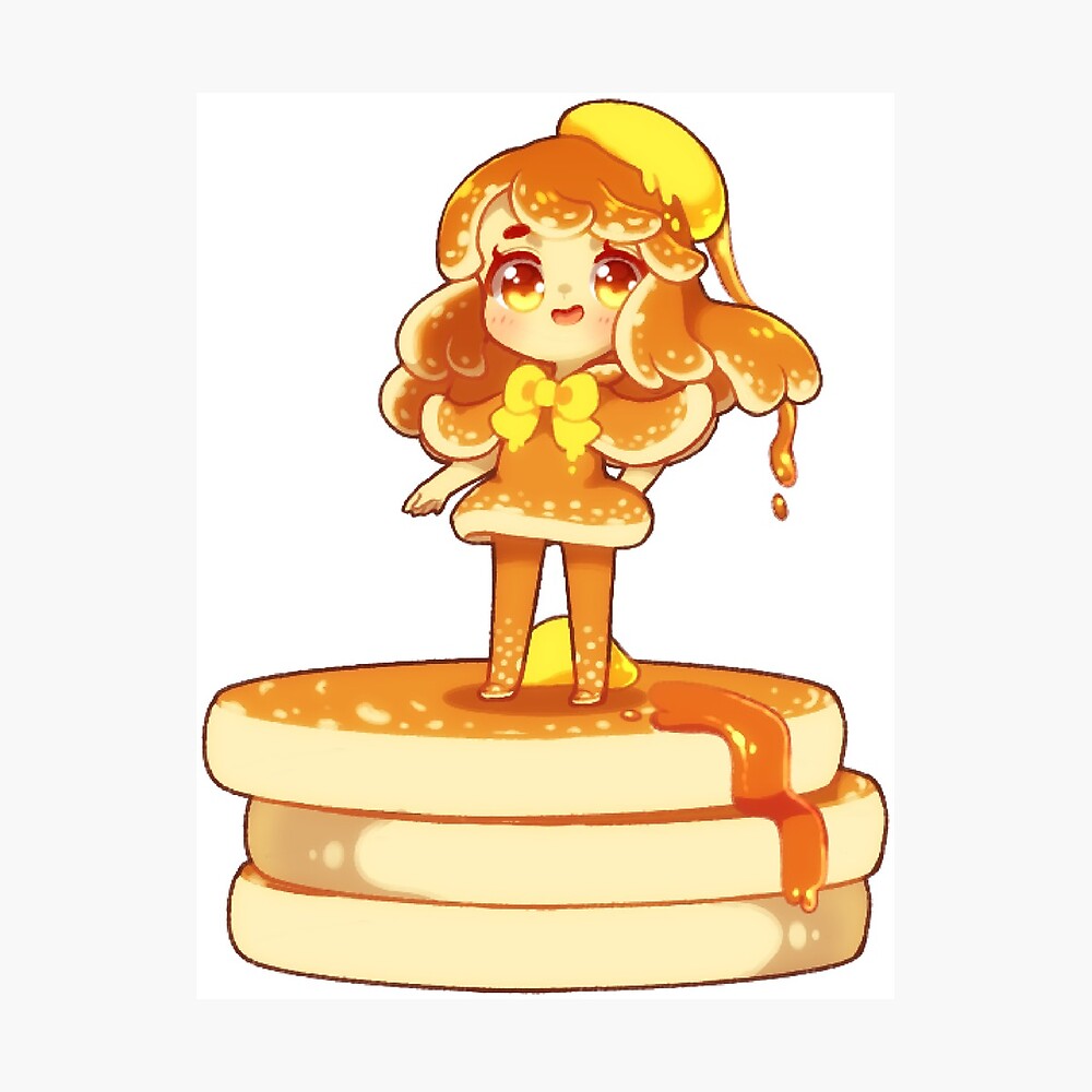 Premium Photo | Game art of a pancake anime style illustration with  strawberry on top