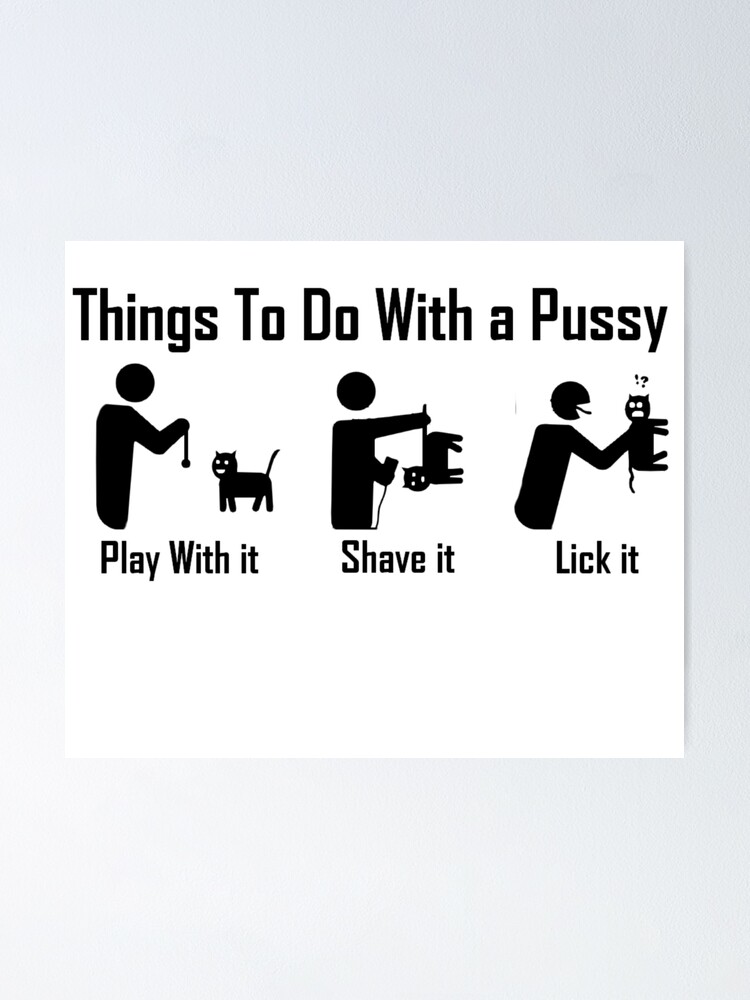 Things To Do With Pussy Sex Joke Poster For Sale By Mynimo Redbubble