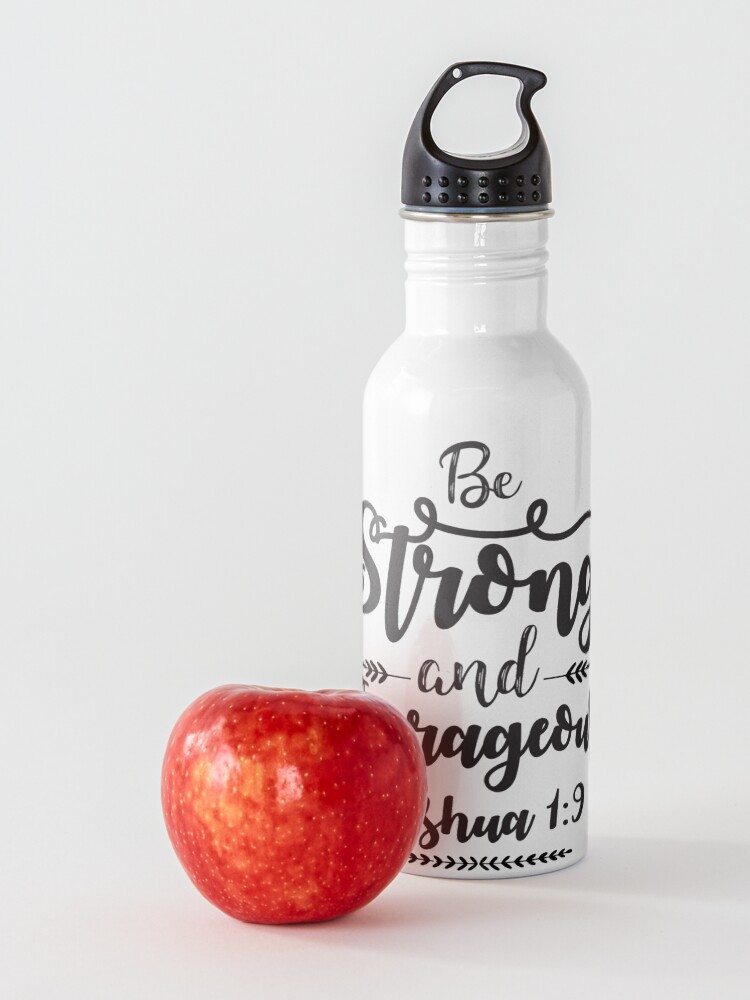 Alternate view of Joshua 1:9 Water Bottle