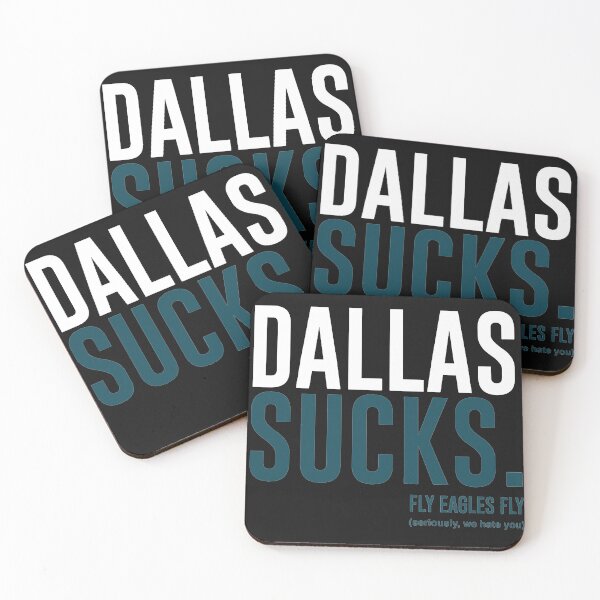 Dallas Sucks black Coasters (Set of 4)