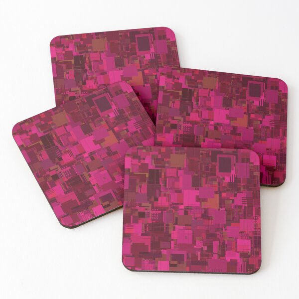 Item preview, Random Shapes Abstract Pattern - Red/Fuchsia designed and sold by Lyle Hatch.