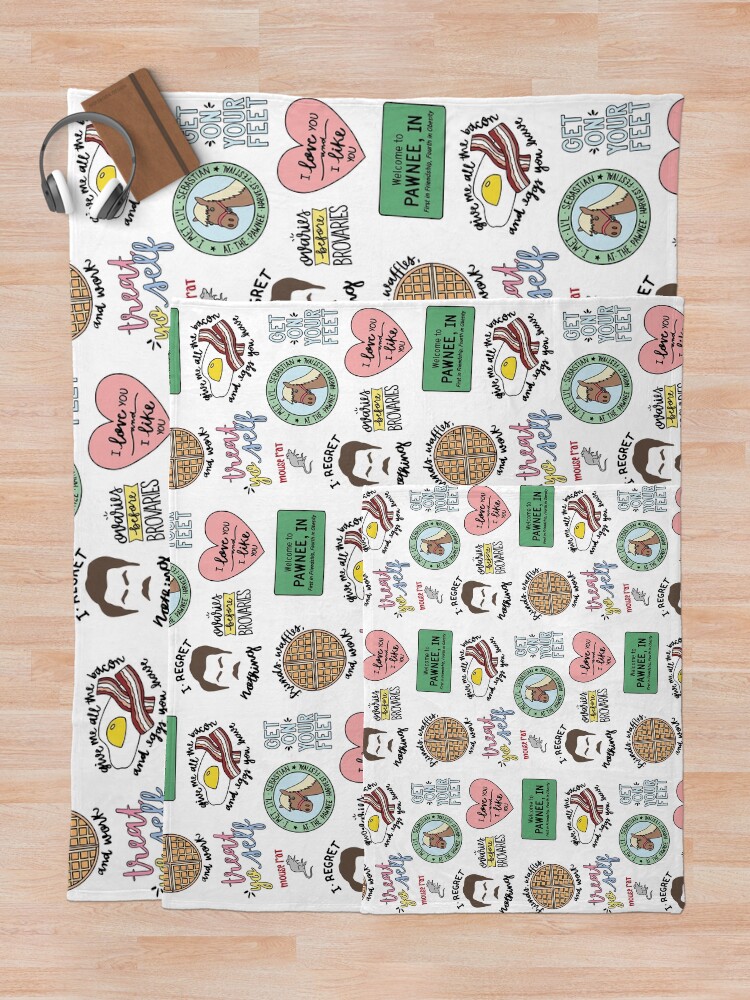 Alternate view of Parks and Recreation TV Show Art Throw Blanket