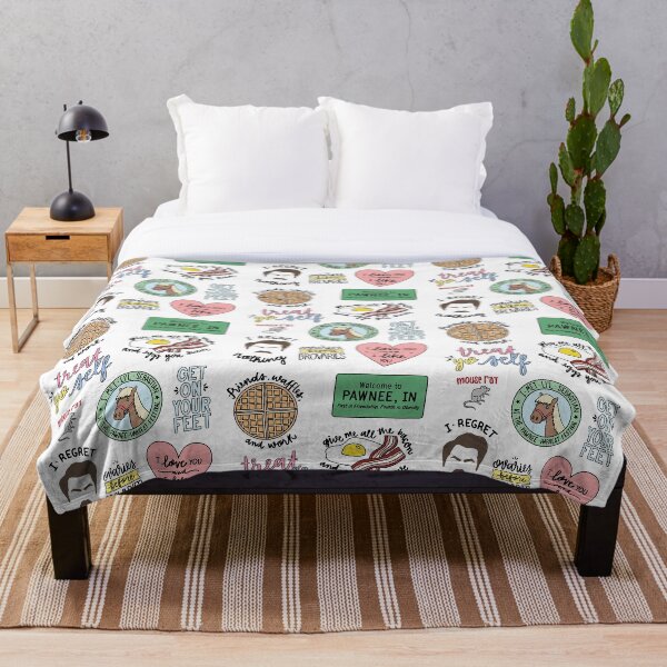 Parks and Recreation TV Show Art Throw Blanket