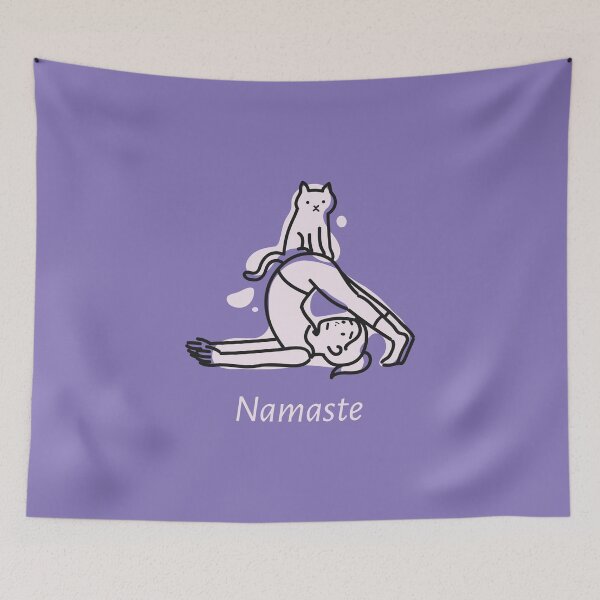 Item preview, Yoga Namaste Cat designed and sold by mynimo.