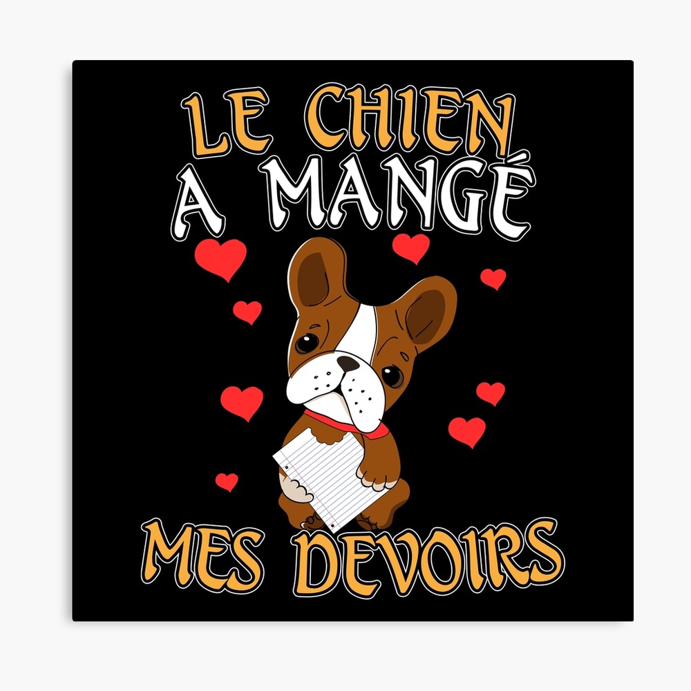 French Language Teacher Gift Idea Dog Ate My Homework Photographic Print By Besttrendygifts Redbubble