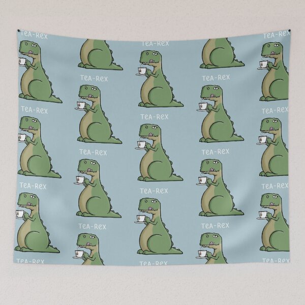 Item preview, Tea-Rex - Funny T-Rex Dinosaur Tea Pun Cartoon Illustration designed and sold by carlbatterbee.