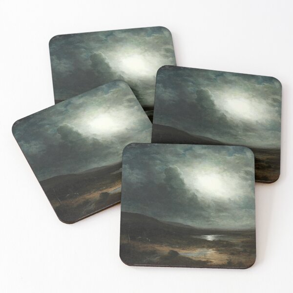Item preview, Abraham Pether - Moonlit River Landscape designed and sold by ArtExpression.