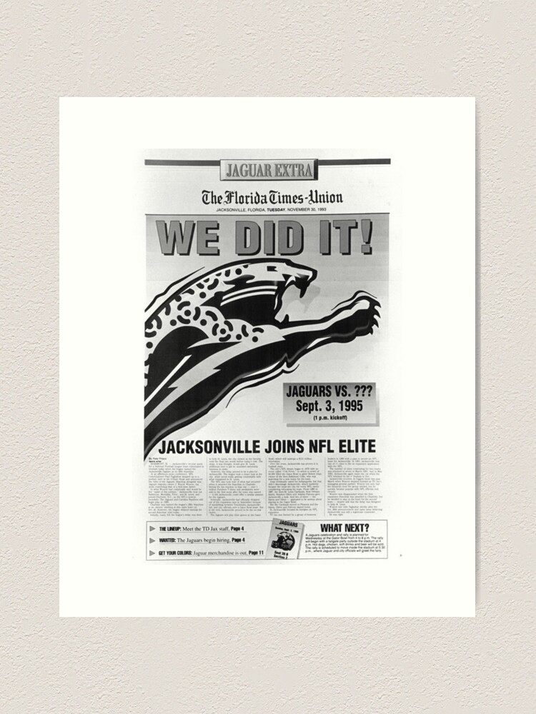 WE DID IT! 1993 Jacksonville Jaguars newspaper clipping  Art