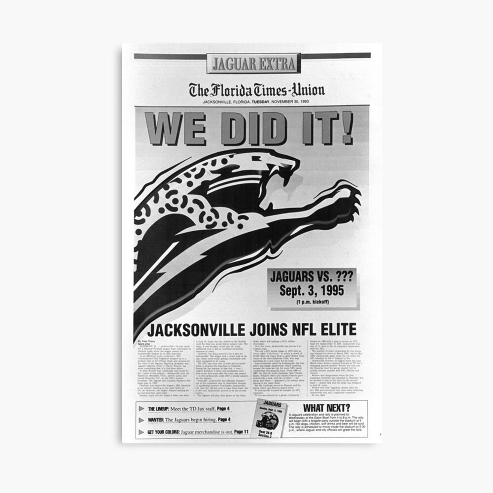 WE DID IT! 1993 Jacksonville Jaguars newspaper clipping  Art