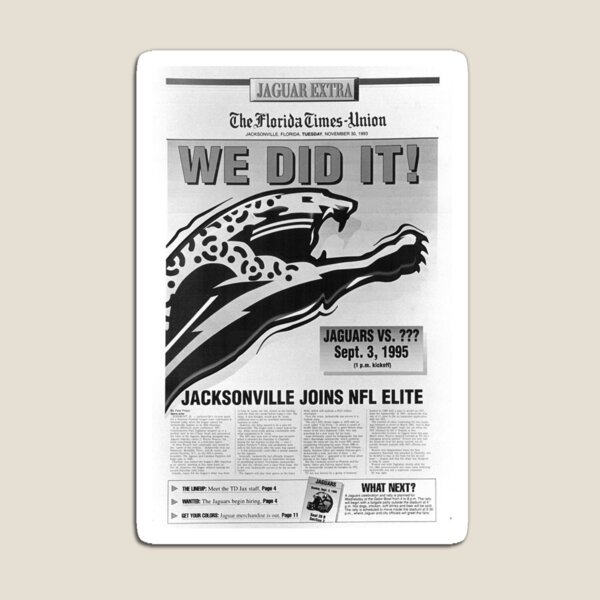 Jacksonville Jaguars Logo Type and Jaguar State of Florida shape Die-cut  MAGNET