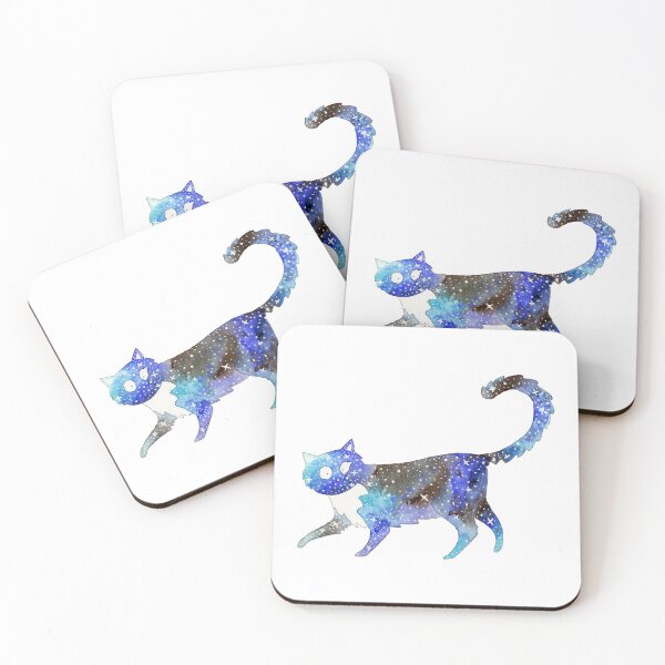 Item preview, Galaxy blue cat designed and sold by alisonsadler.
