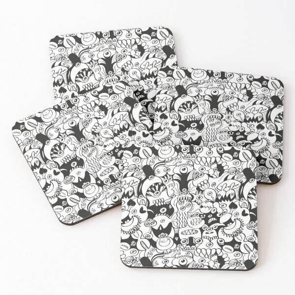 Item preview, Doodles get crazy when posing for a pattern design designed and sold by Zoo-co.