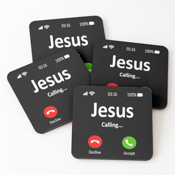 Item preview, Jesus Is Calling Funny Religious Gift designed and sold by TopDawgDesigns.