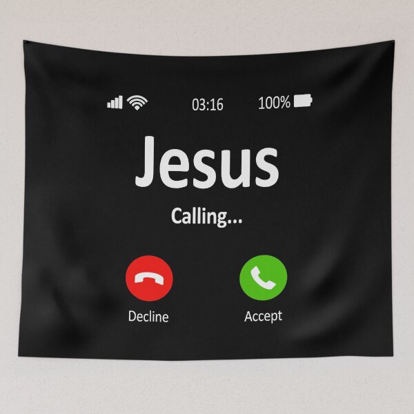 Item preview, Jesus Is Calling Funny Religious Gift designed and sold by TopDawgDesigns.