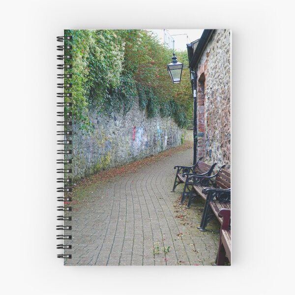 Item preview, Paved Alleyway - Plants Over hanging Stone Wall & Benches - Tenby (Harbour), Pembrokeshire designed and sold by Harmony Of The Mind.