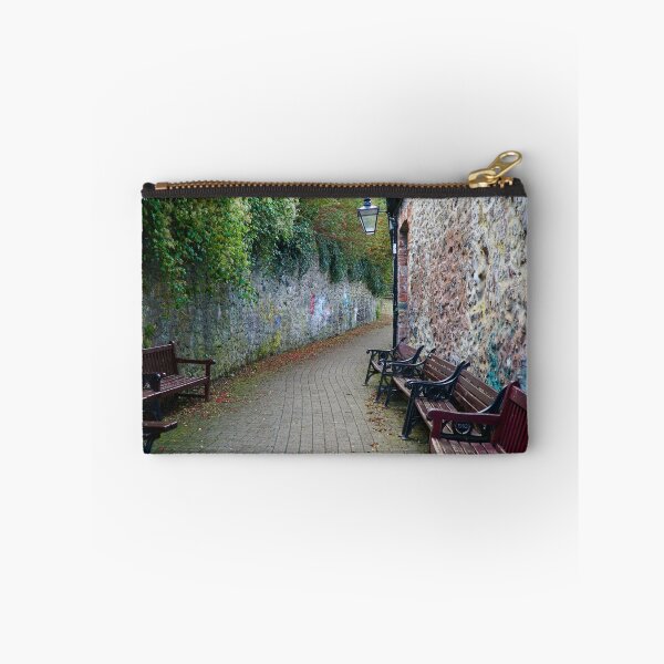 Item preview, Paved Alleyway - Plants Over hanging Stone Wall & Benches - Tenby (Harbour), Pembrokeshire designed and sold by Harmony Of The Mind.