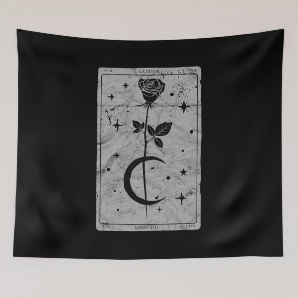 Item preview, Occult Tarot Karte La Luna Gothic Moon Rose Witchcraft Hexe design designed and sold by A-Fashion.