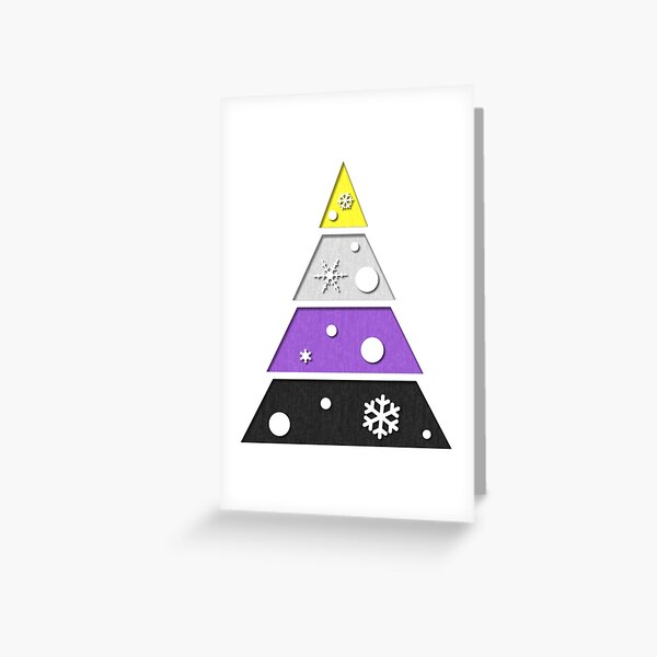 Non-Binary Xmas Tree Greeting Card