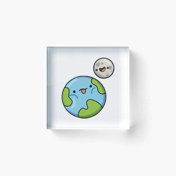 Item preview, Kawaii Earth and Moon designed and sold by kawaiilife.