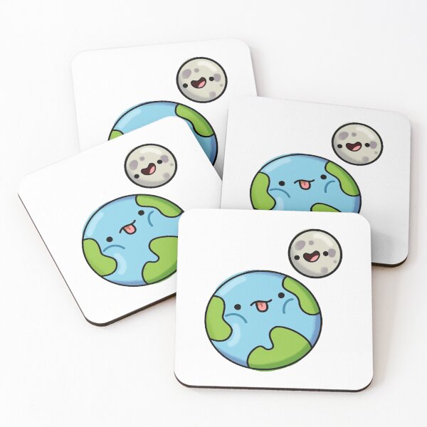 Item preview, Kawaii Earth and Moon designed and sold by kawaiilife.