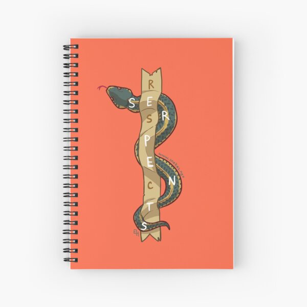 Respect Serpents: Aquatic Gartersnake Spiral Notebook