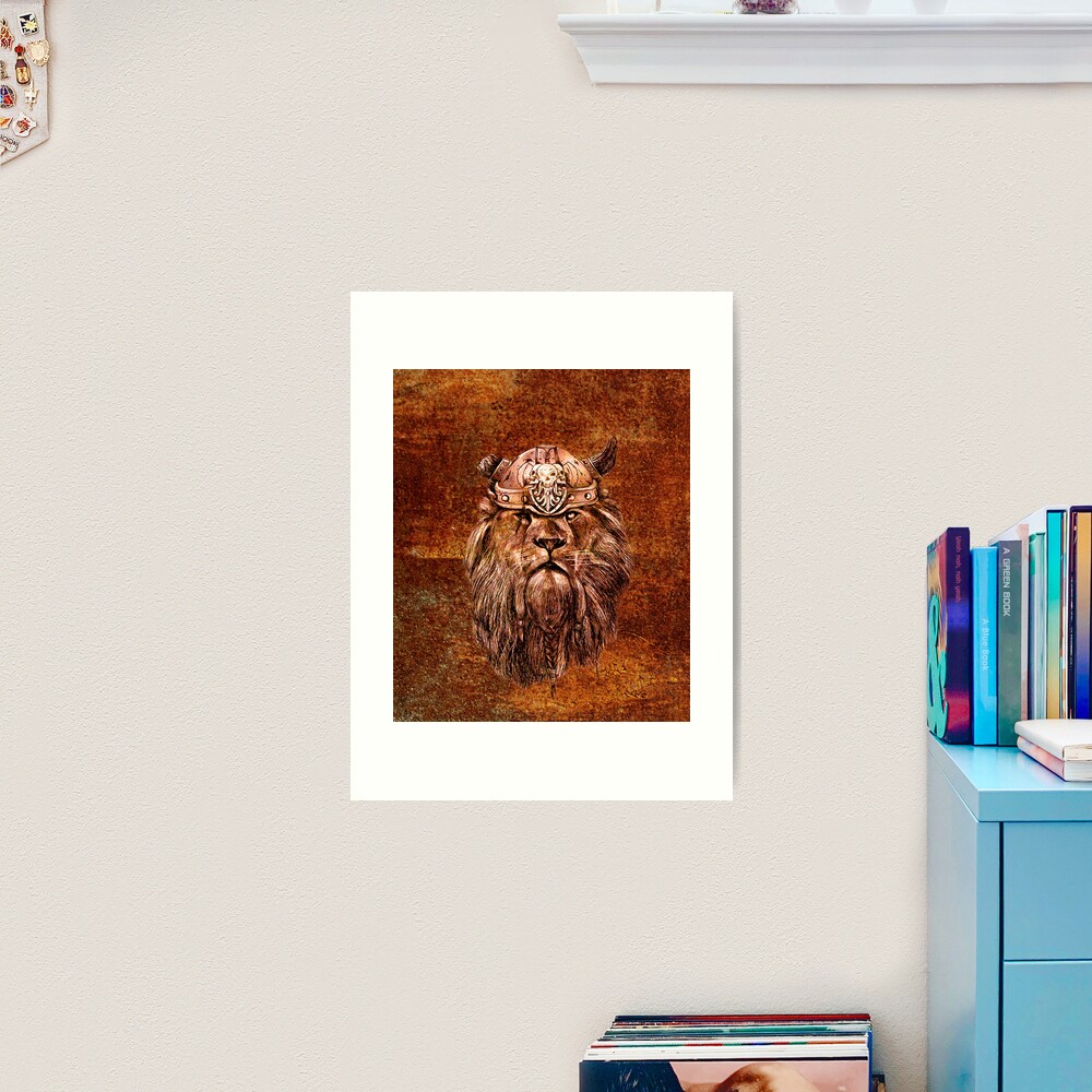 the Viking lion Art Board Print for Sale by nasersadat