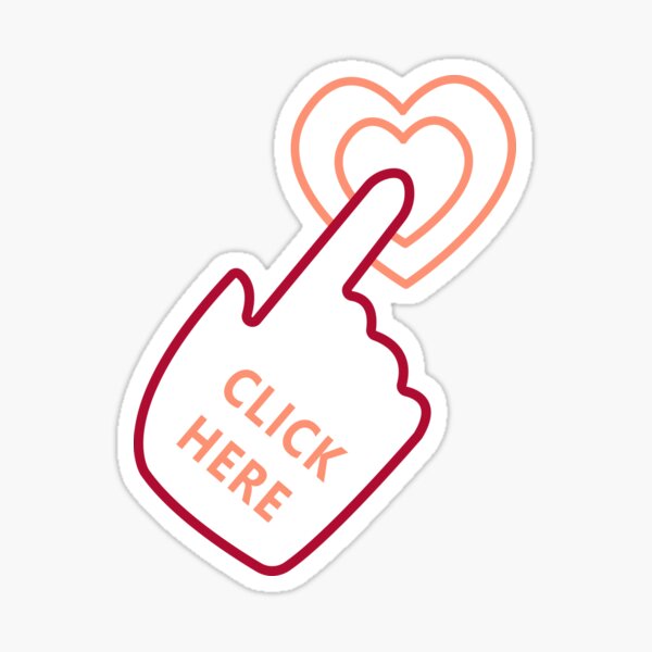 Click my heart Sticker