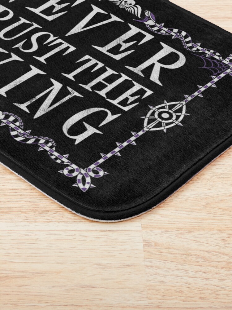 Alternate view of Never Trust The Living - Beetlejuice - Creepy Cute Goth - Occult Bath Mat