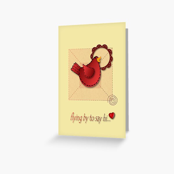 Applique Inspired Greeting Greeting Card