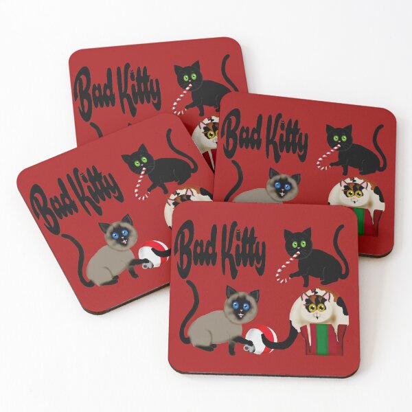 Item preview, bad kitty Christmas designed and sold by Sarah-Lynn Brown.