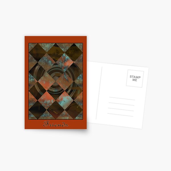 Quilt Block Friends Greeting Postcard