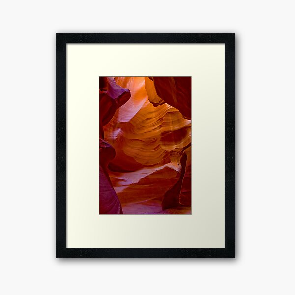Antelope Canyon Carved Framed Art Print