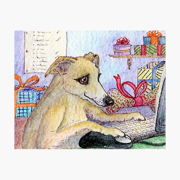 Item preview, This year, this dog was going to do all her shopping online designed and sold by SusanAlisonArt.