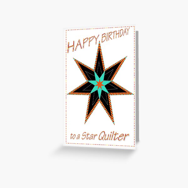 Quilters Happy Birthday Greeting Greeting Card