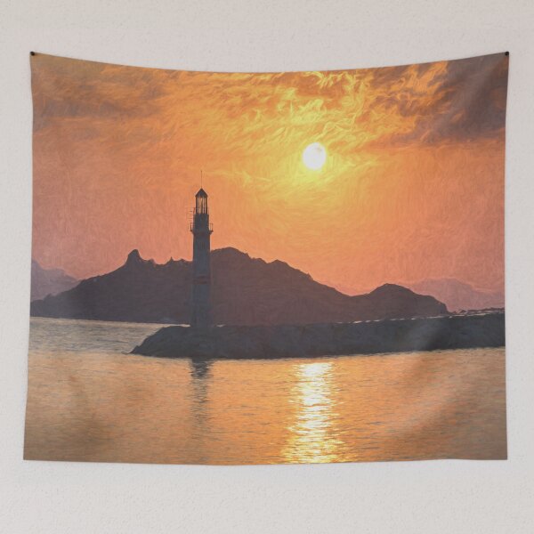 Item preview, Lighthouse Evening Art designed and sold by Londonimages.